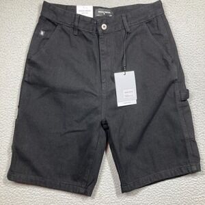 Broken Threads Jean Shorts Men's 28 Black‎ Baggy Carpenter Street Y2K 9" Inseam
